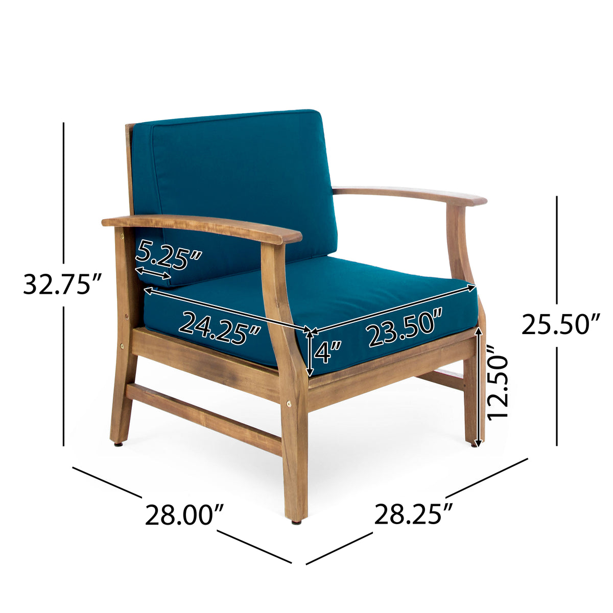 Set of two Anthony & Home Perla Club Chairs in plush velvet blue with sleek modern design.