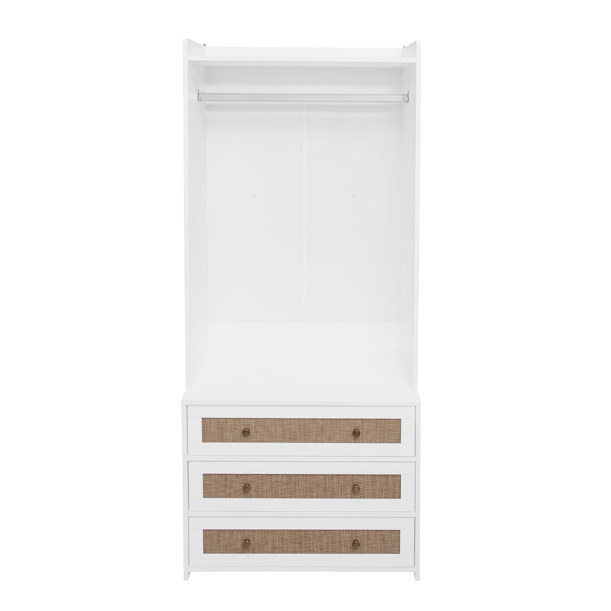 Rattan Wardrobe Armoire White Limited Edition