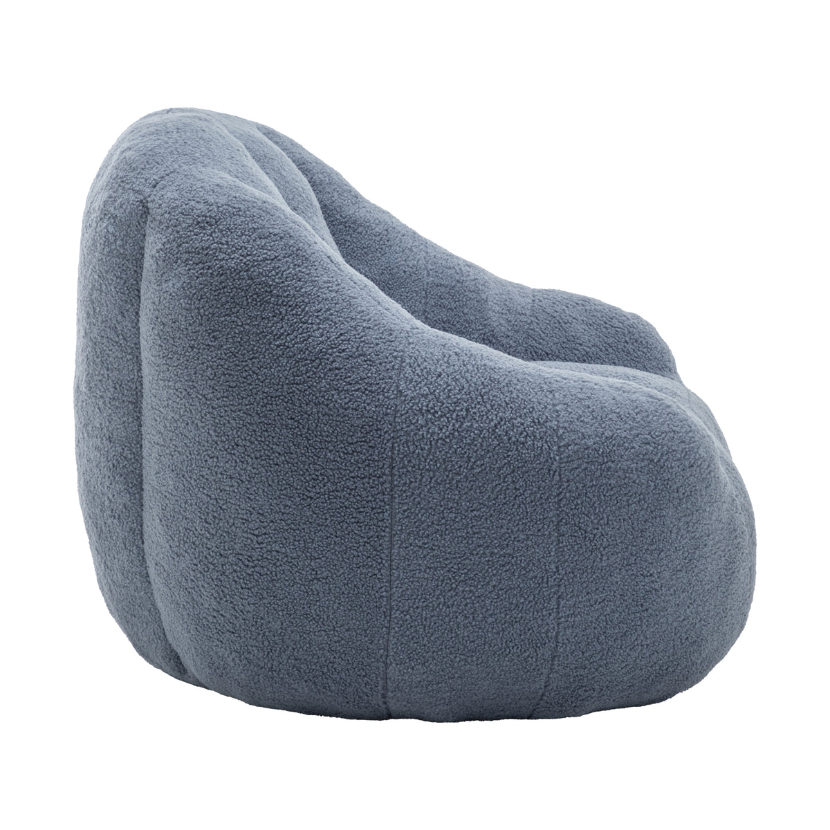 Light blue Anthony & Home Signature Memory Foam Bean Bag Chair with tufted design, soft and comfortable for lounging.