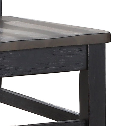 Farmhouse Style 7 Piece Dining Set Two Tone Finish