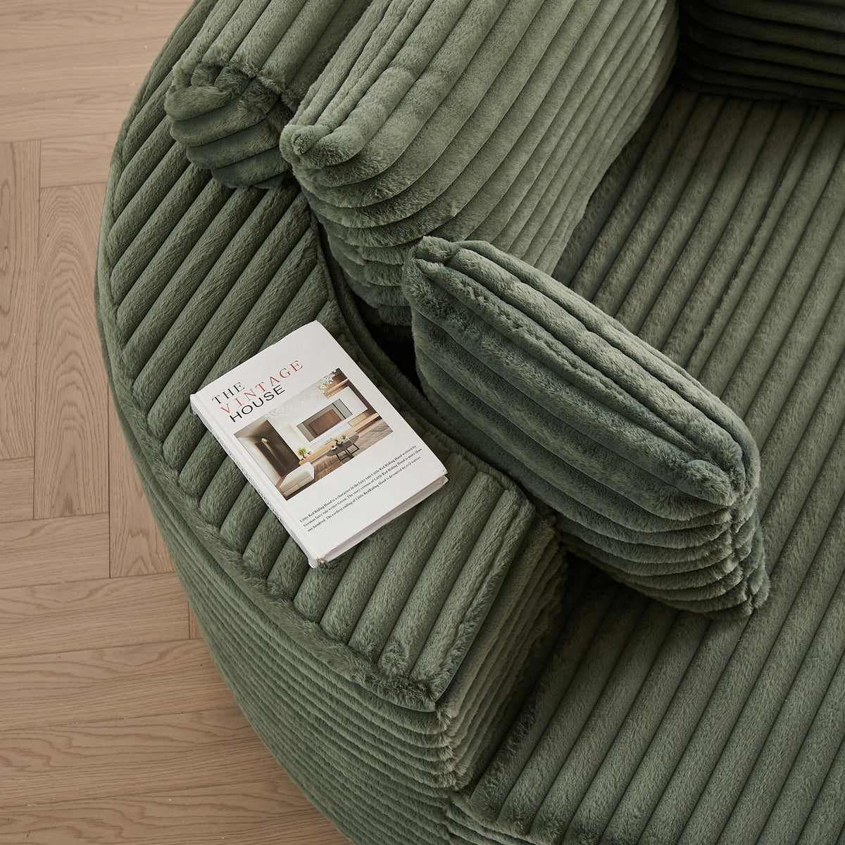 Corduroy sleeper sofa by Anthony & Home, 55-inch length, premium build, no assembly needed, in a stylish Studio Collection design.
