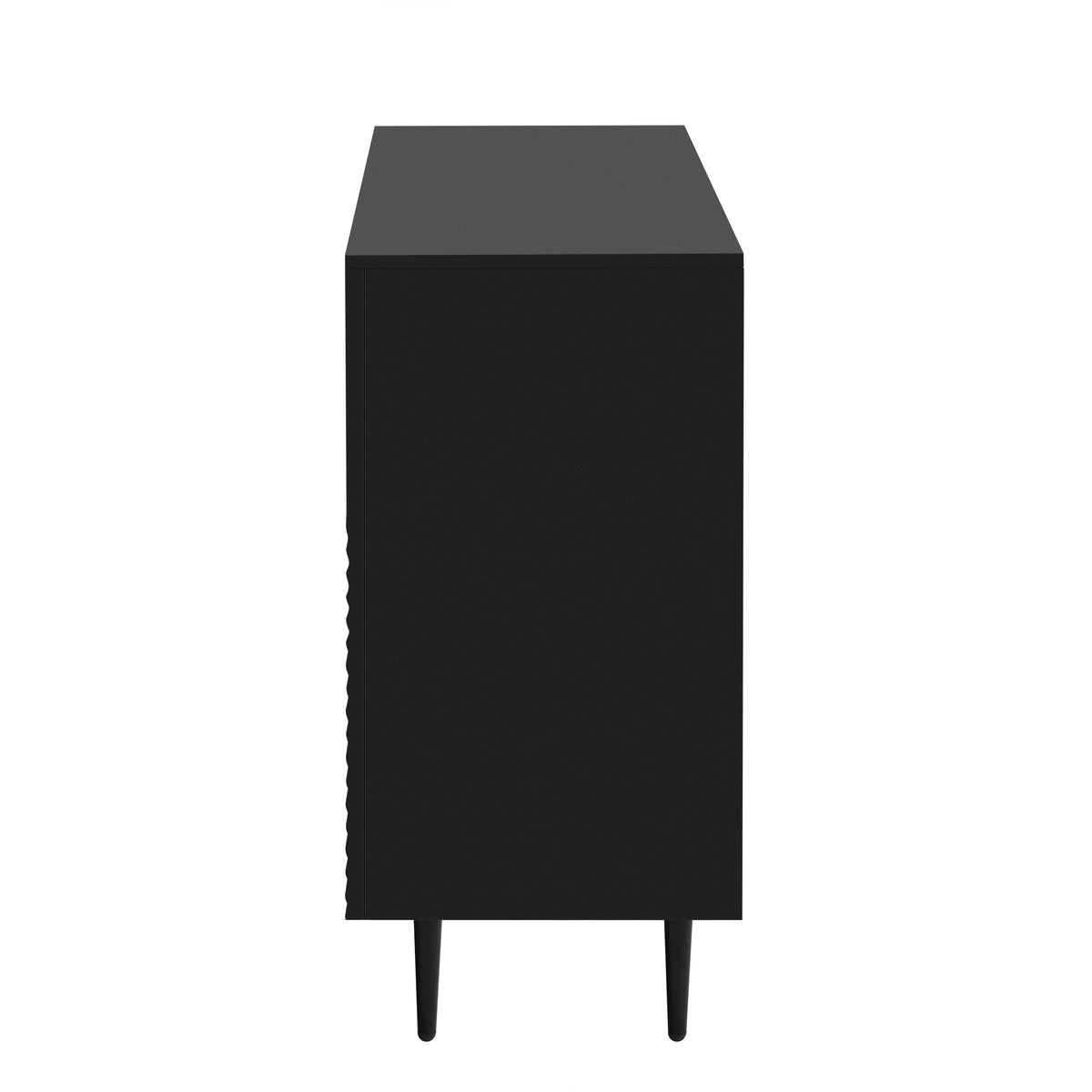 Anthony & Home Mirod Atelier side cabinet with geometric doors, showcasing modern design and stylish storage solution.