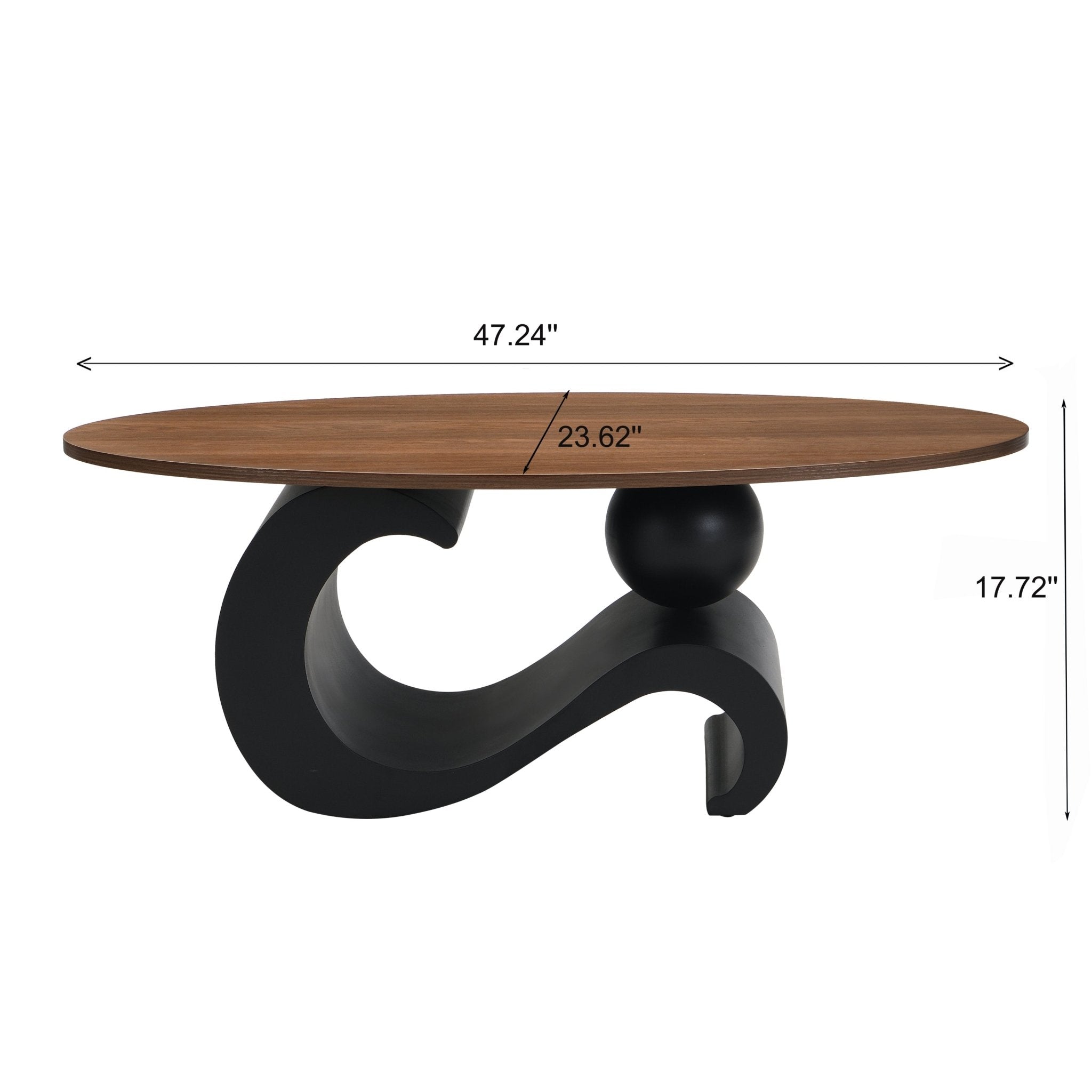 Set of two black MDF nesting coffee tables with sleek metal bases by Anthony & Home, modern and minimalist living room furniture