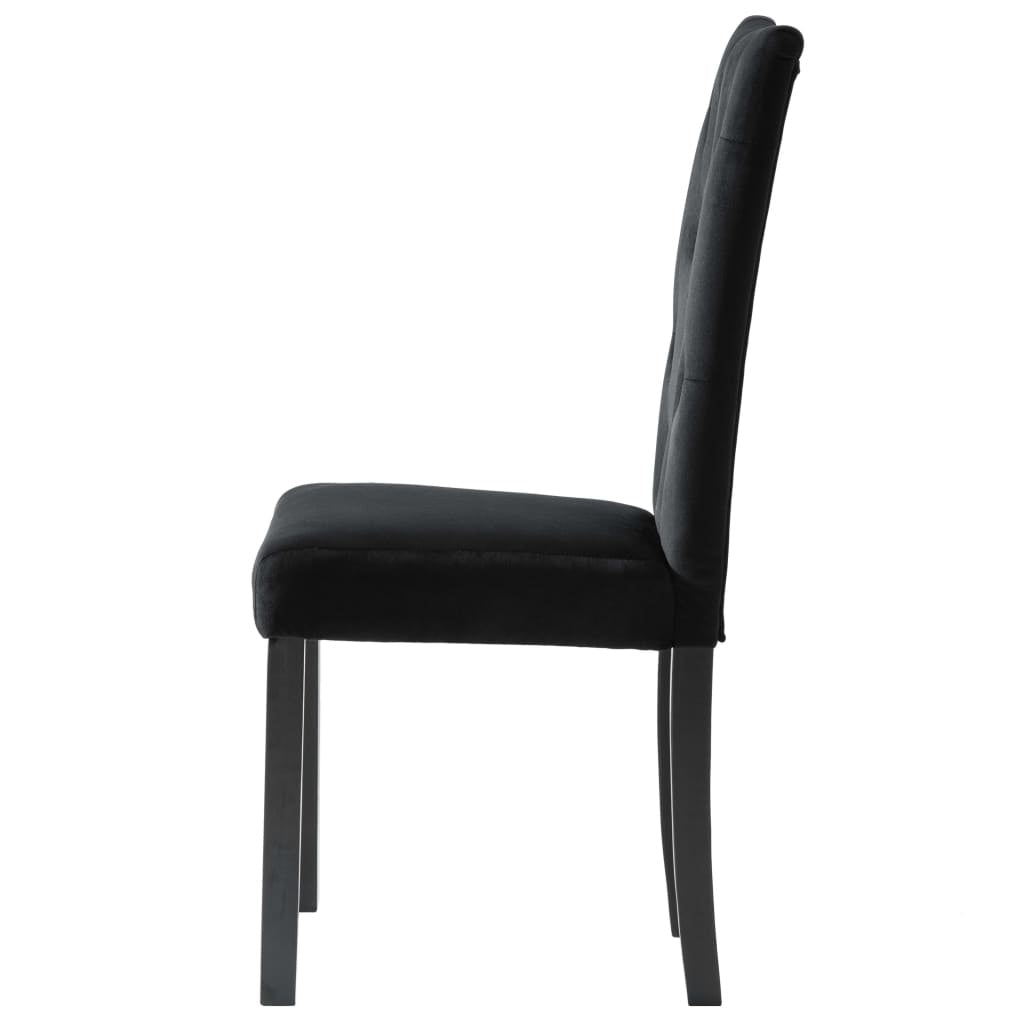 Black Velvet Dining Chairs Set Of 2 For Modern Homes