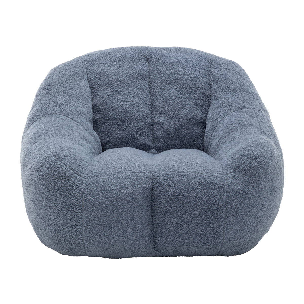 Light blue Anthony & Home Signature Memory Foam Bean Bag Chair with tufted design and plush, comfortable filling.