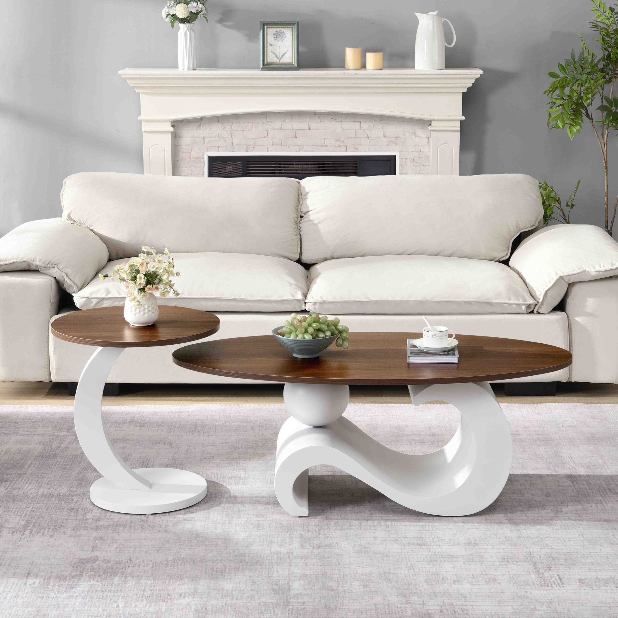Anthony & Home studio nesting coffee tables with MDF tops, featuring modern design and compact, versatile table set for living spaces