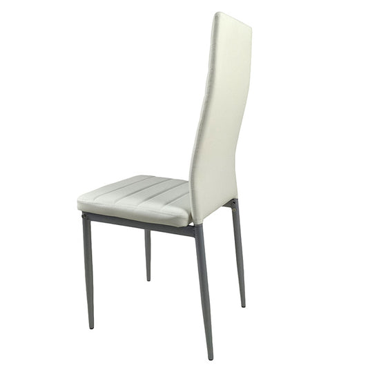 PU Leather Dining Chairs Set of 4 High Back Modern Comfort