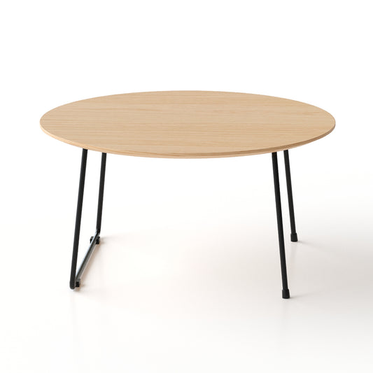 Anthony & Home marble-top round coffee table with minimalist design, ideal for small apartments, featuring a sleek modern look.