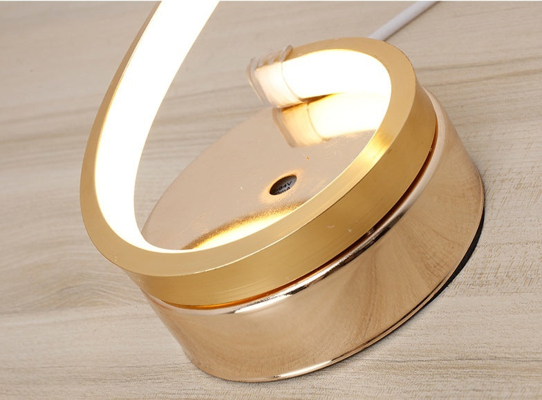 Table Lamp Metal Base With Three Color LED Dimming Remote
