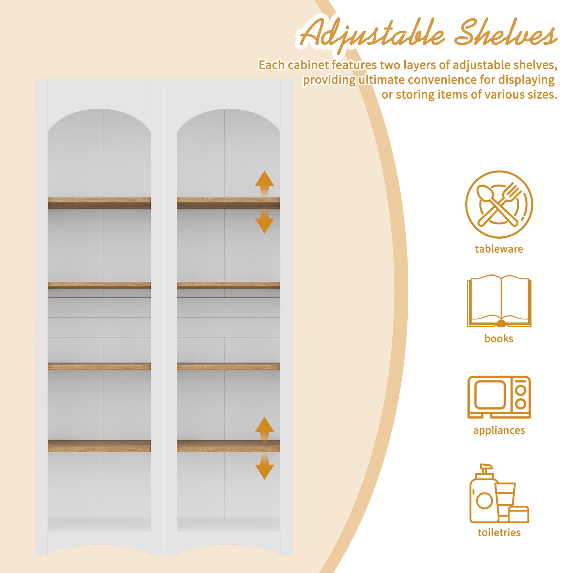 Two-tone wood-grain free-standing bookshelf by Anthony & Home with multiple shelves for storage and display.