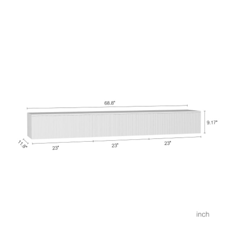 Floating TV Stand With 16 Color LEDs For 55 60 65 Inch TVs