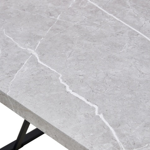 Modern 55 Inch Rectangular Dining Table For 4 People Gray