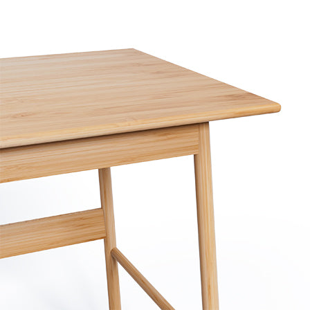 Anthony & Home Bamboo Computer Desk atelier with sleek surface and sturdy wooden legs, ideal for modern workspace setup.