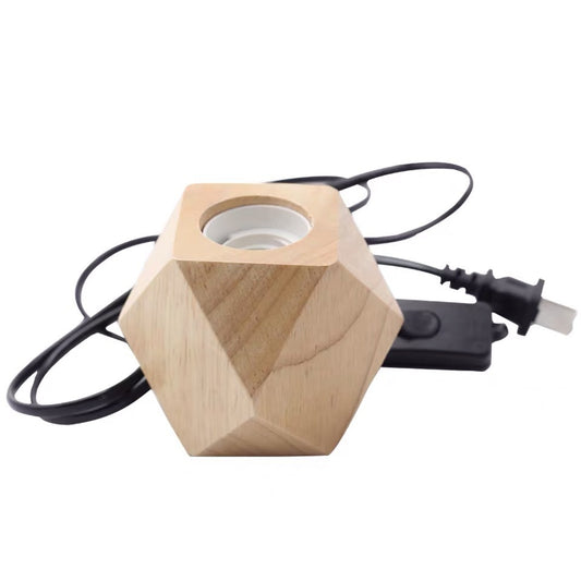 Retro Wooden Lamp Holder Hanging Wire Table Lamp Decor