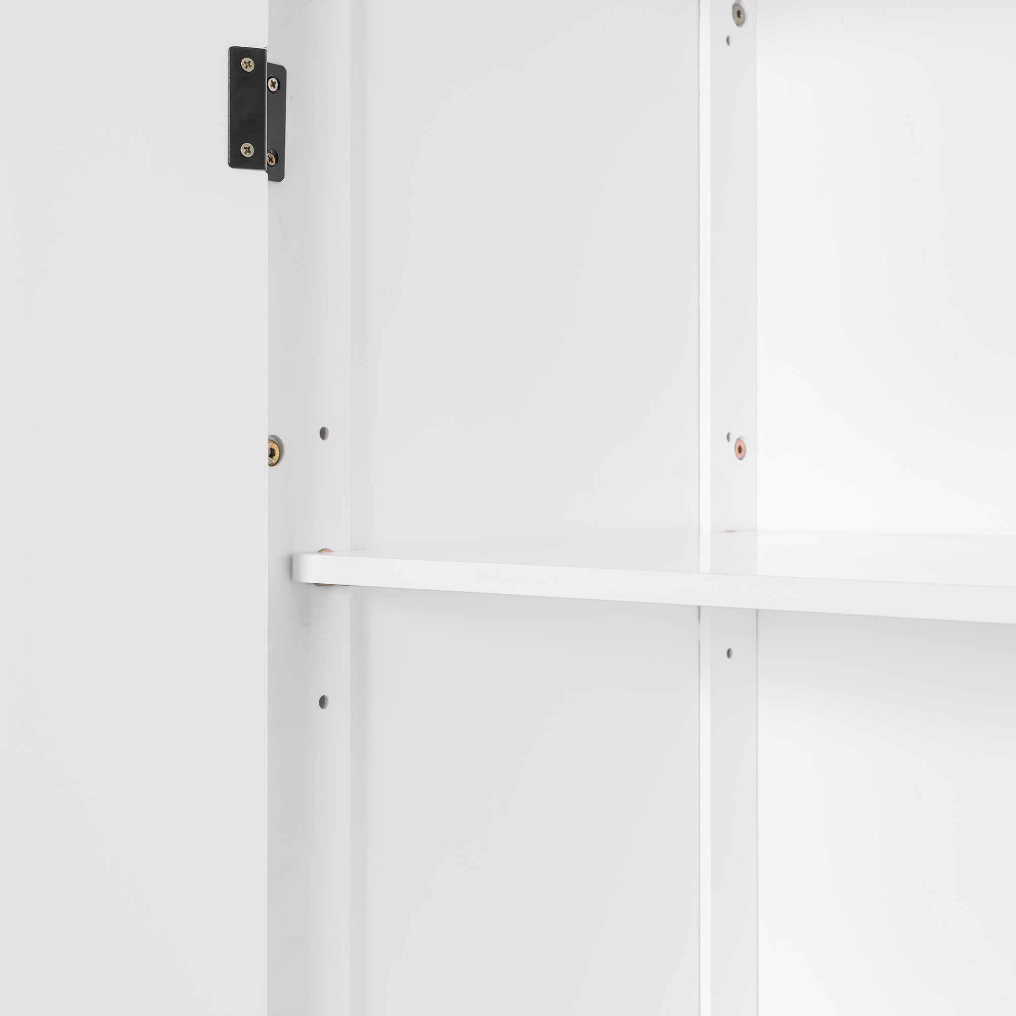 Solid wood Murphy bed with TV stand in white finish, twin size, featuring two drawers and cabinets by Anthony & Home