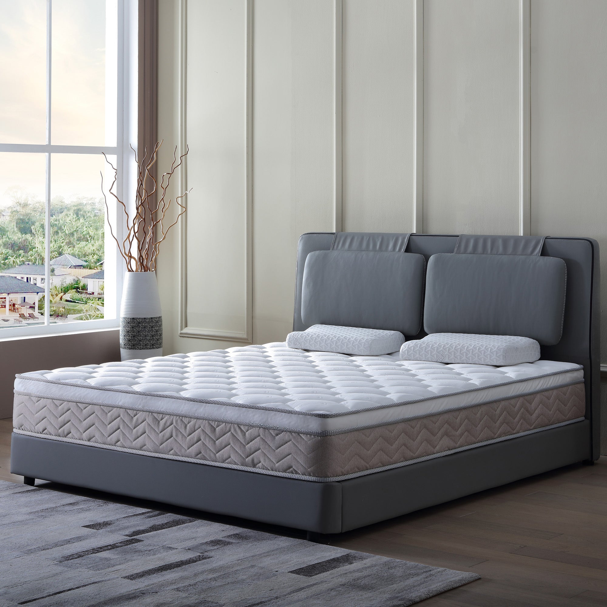 Memory Foam Hybrid Mattress 12 Inch With Pocket Spring Exclusive Breathable Comfort Collection