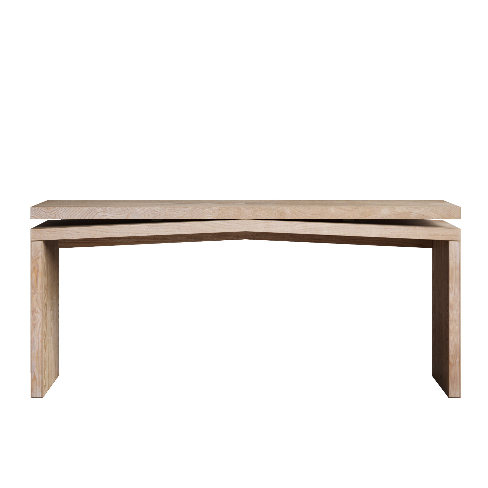 Heritage Rustic Solid Wood Veneer Console Table by Anthony & Home, showcasing a natural wood finish and sturdy rectangular design.
