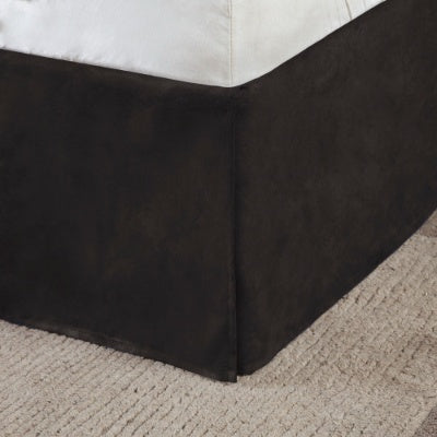 7 Piece Faux Suede Comforter Set In Grey Tan Brown