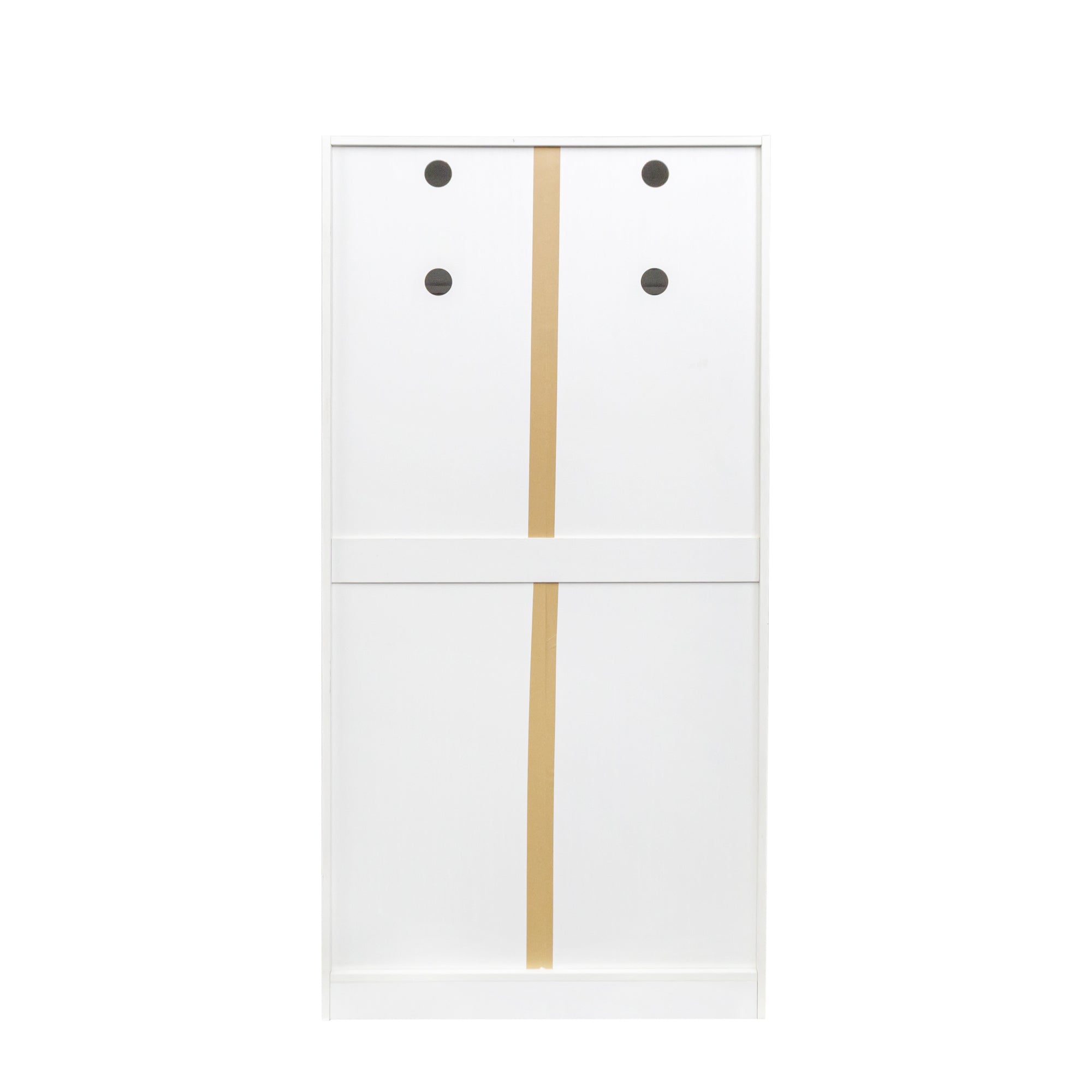 Anthony & Home Signature White Pantry Cabinet with doors and adjustable shelves for kitchen storage.