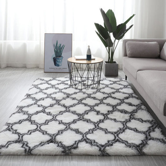 Long Hair Tie Dye Gradient Carpet for Living Room Bedroom