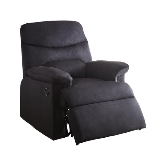 35" Black Microfiber Manual Recliner