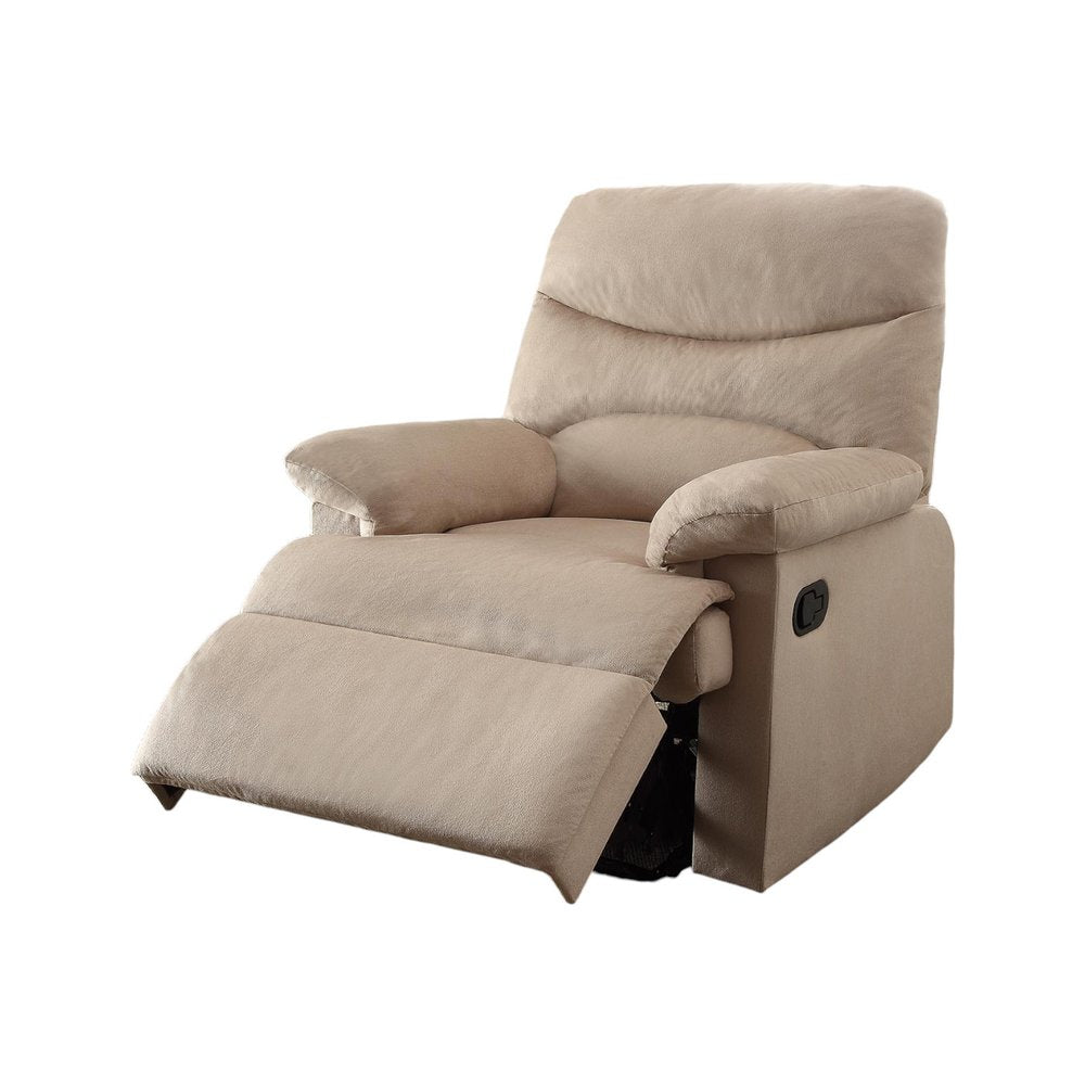 35" Light Brown Microfiber Manual Recliner