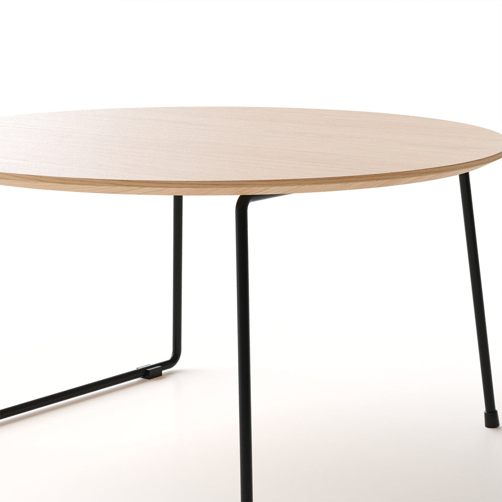 Anthony & Home studio marble-top round coffee table with minimalist design, perfect for small apartments.