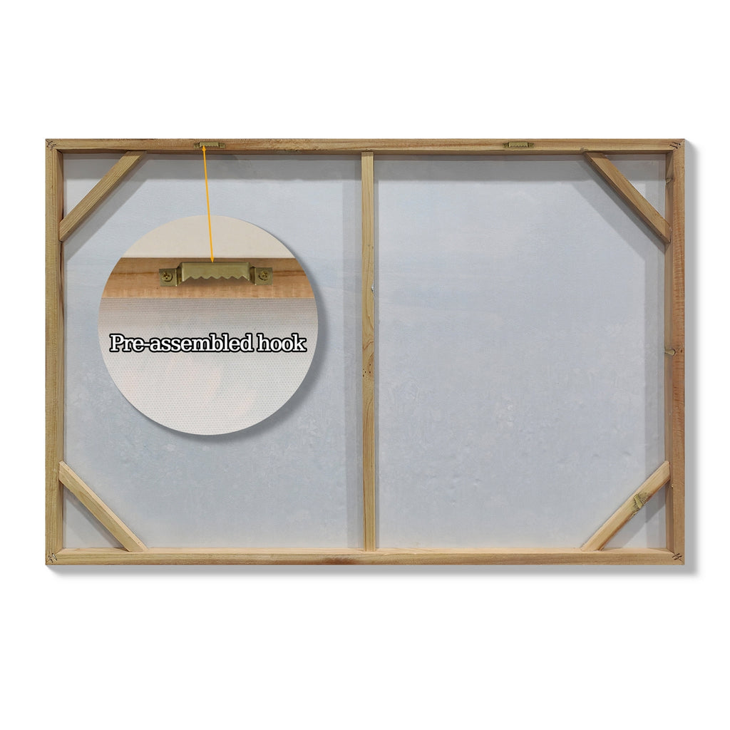 Anthony & Home framed canvas wall art featuring a scenic meadow with flowers, 24x36 inches, signature collection.