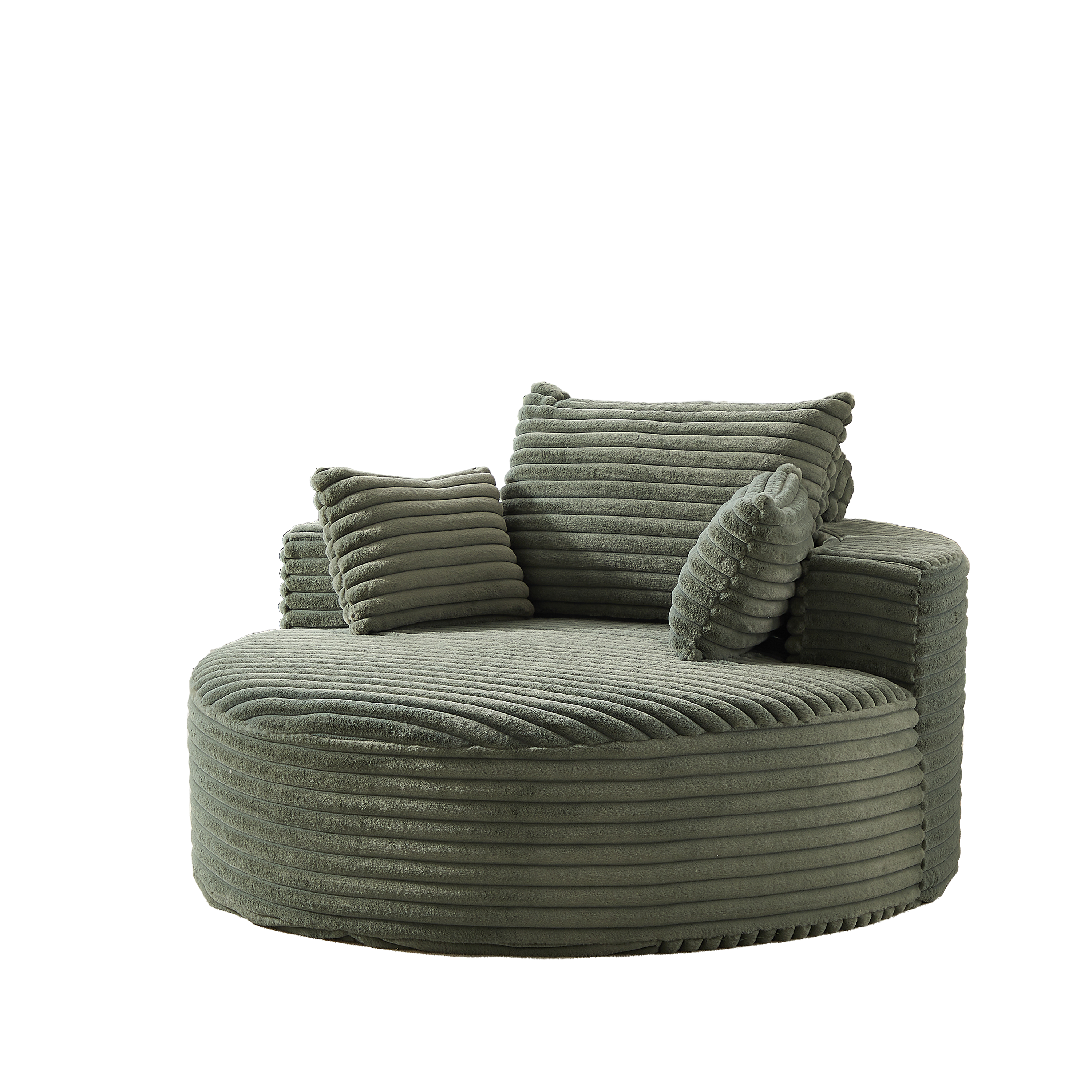 Anthony & Home corduroy sleeper sofa from Studio Collection, 55-inch length, premium build, no assembly required, in a cozy living room setting.