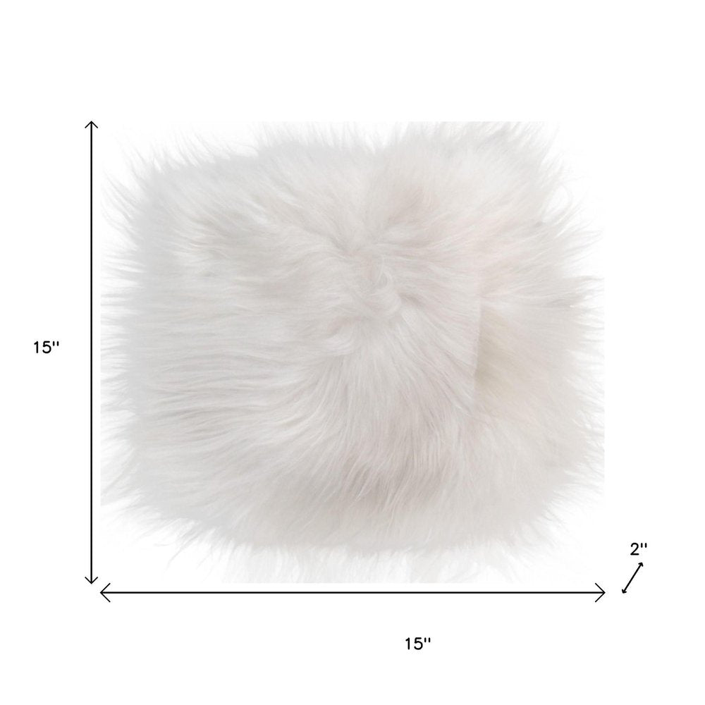 15" X 15" White Synthetic Solid Color Pad