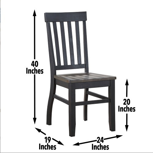 Farmhouse 5Pc Dining Set Two Tone Cottage Table Chairs
