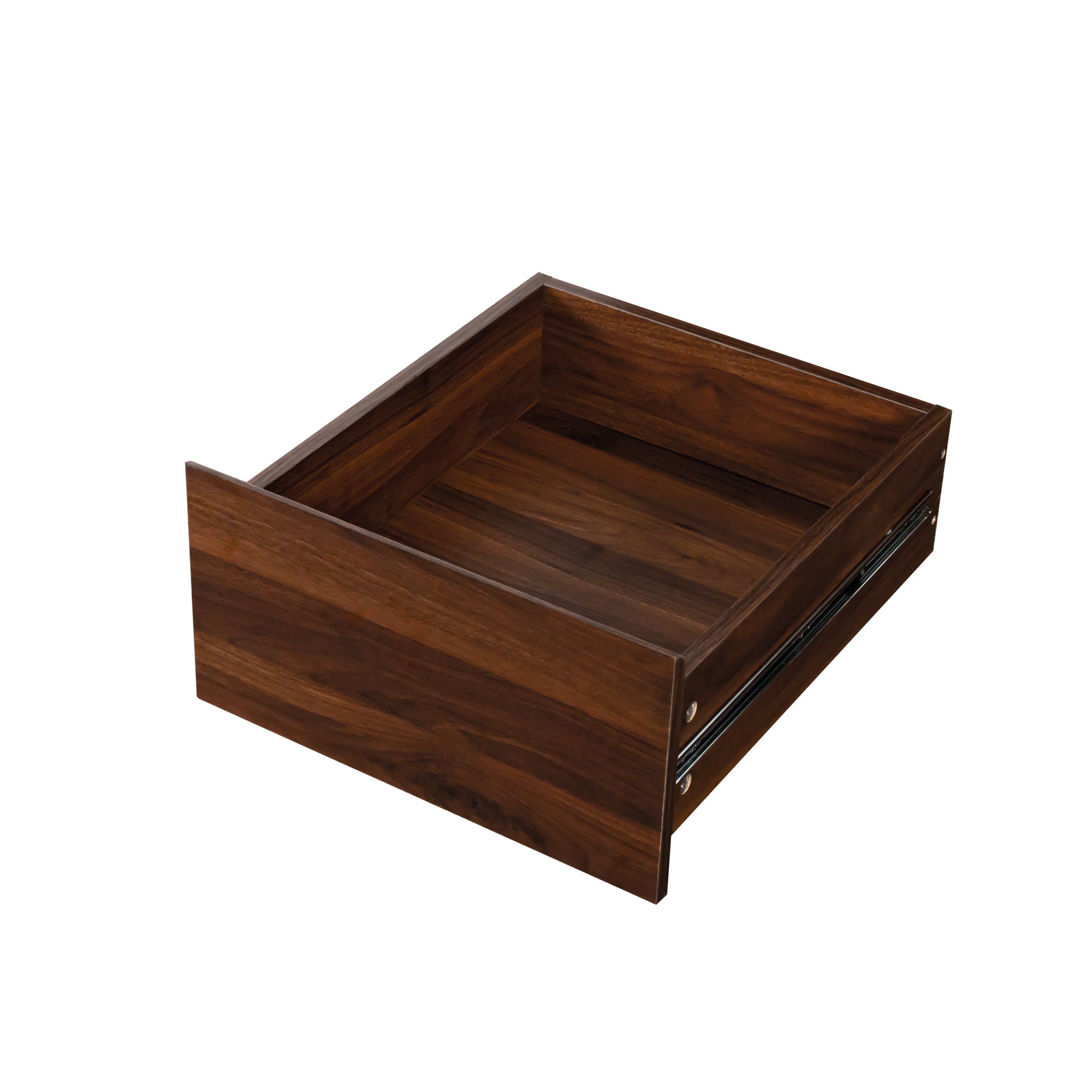 Walnut Collection limited computer desk with drawers by Anthony & Home, featuring a sleek walnut finish and storage compartments.