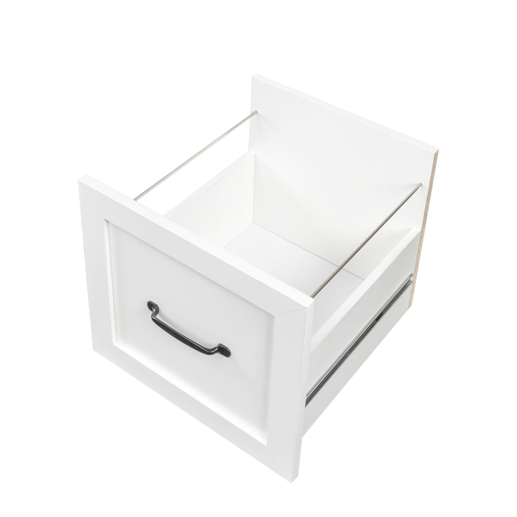 Antiqued white desk with hutch by Anthony & Home, featuring a classic design and ample storage space.
