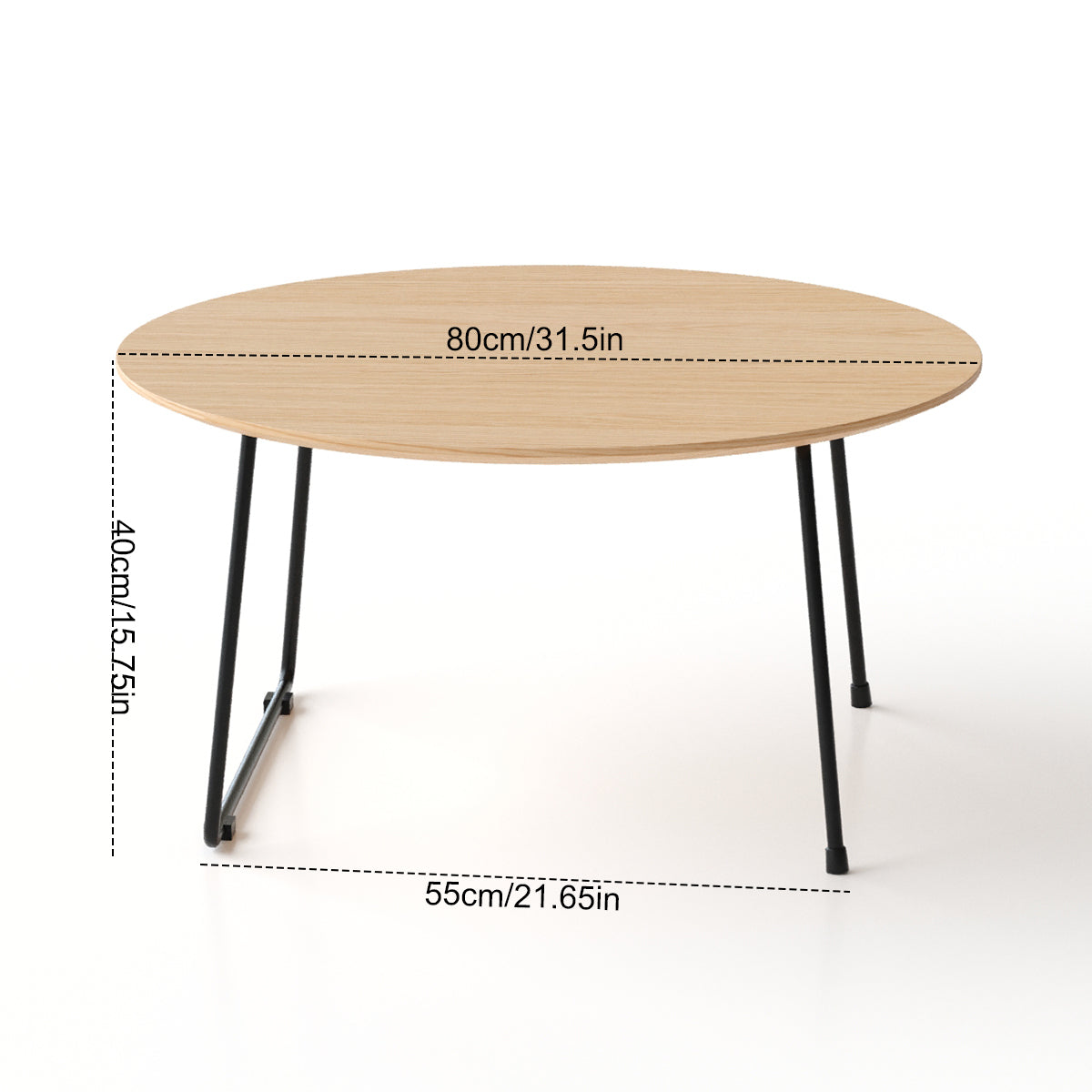 Anthony & Home marble-top round coffee table with minimalist design, perfect for small apartments, featuring a sleek modern look.