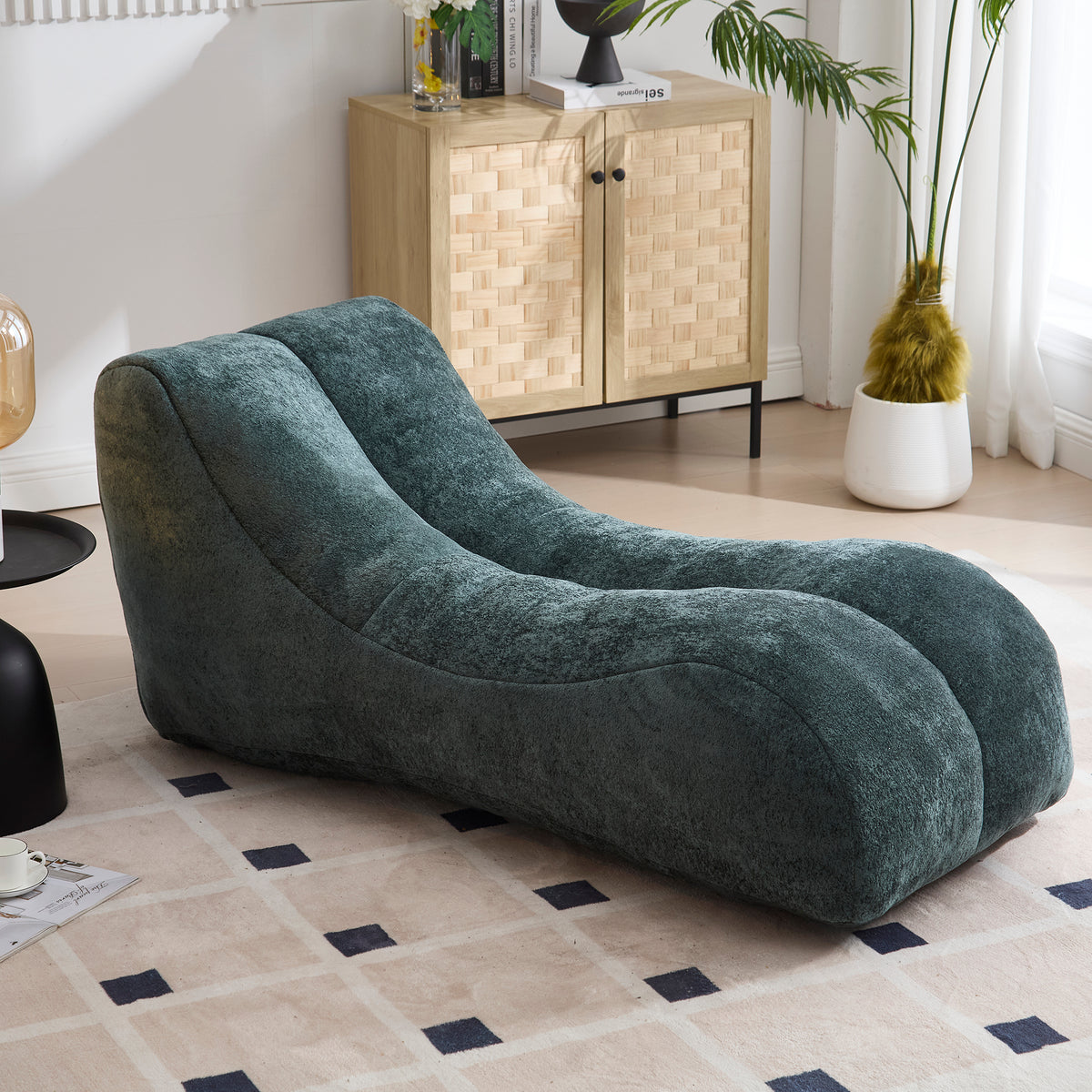 Anthony & Home studio sponge-filled bean bag sofa chair with soft fabric cover, ideal for casual seating and lounge areas.