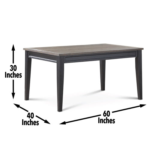 Farmhouse Style 7 Piece Dining Set Two Tone Finish