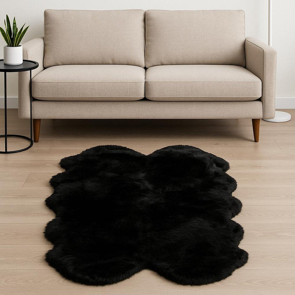 Black Animal Print Area Rug