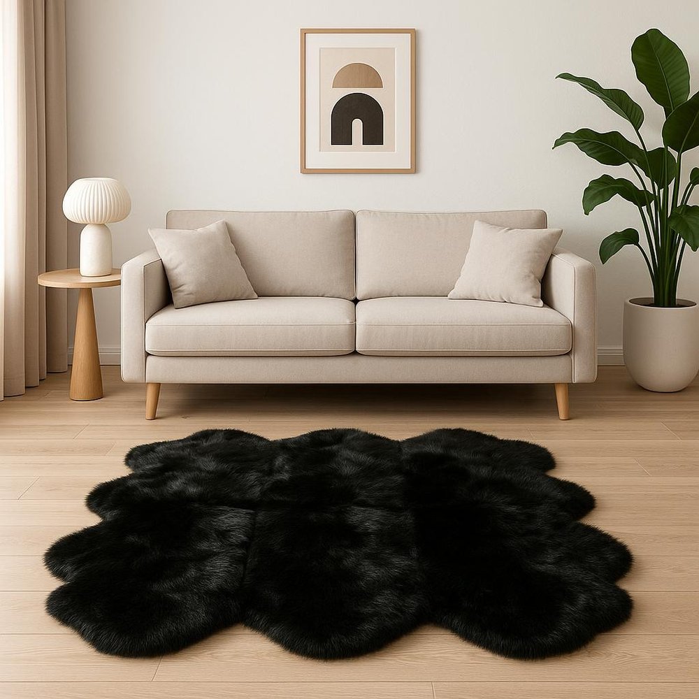 Gradient Gray Animal Print Area Rug