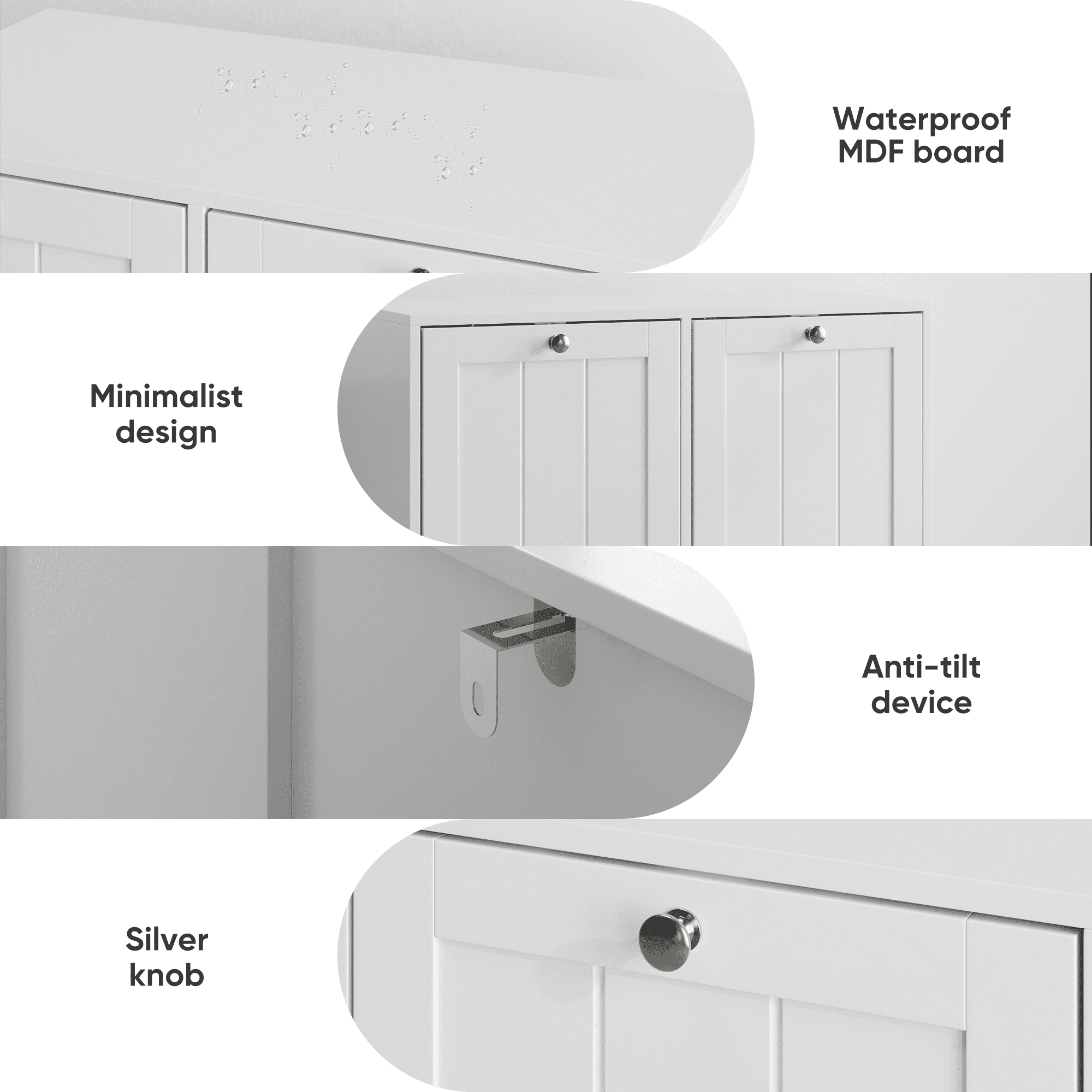 White lacquered tilted laundry hamper by Anthony & Home, limited edition with modern design and sturdy construction.