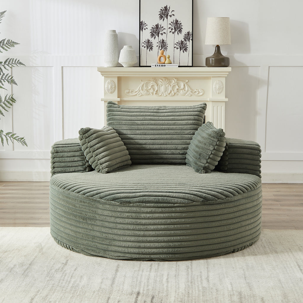 Anthony & Home corduroy sleeper sofa from Studio Collection, 55-inch length, plush cushions, no assembly required, premium build.