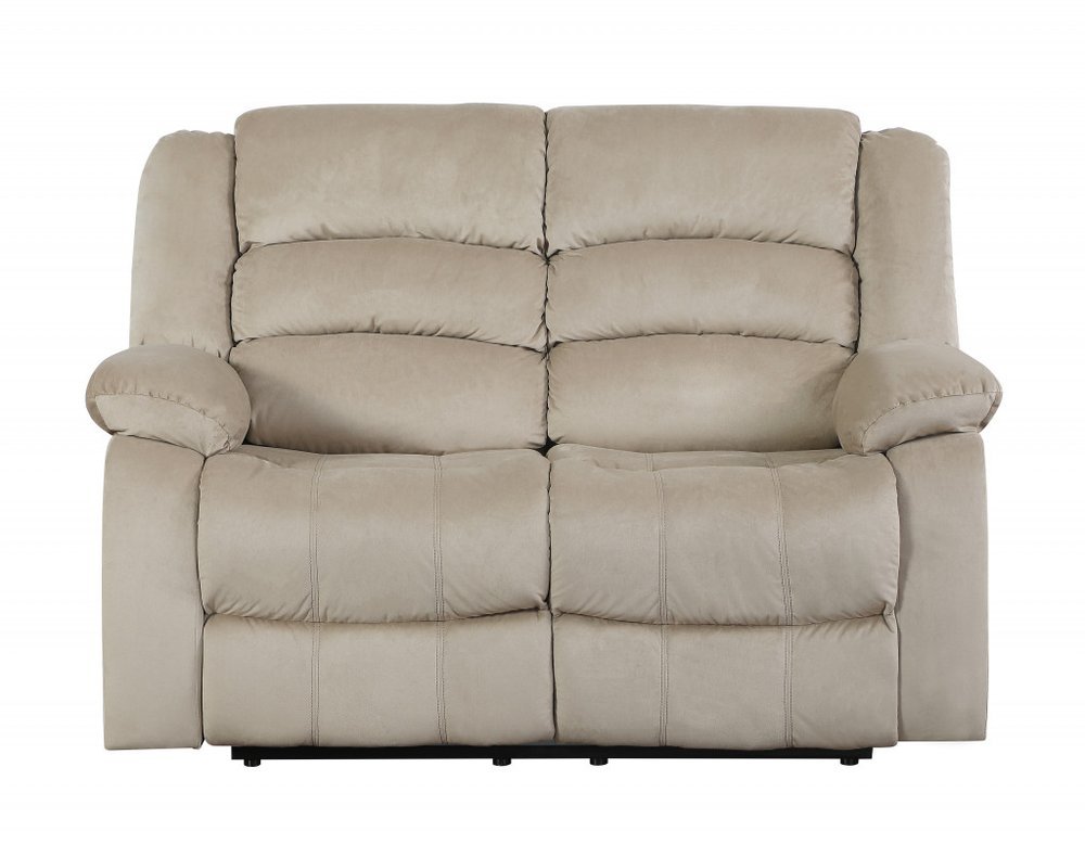 Two Piece Indoor Beige Microsuede Five Person Seating Set - Anthony & Home