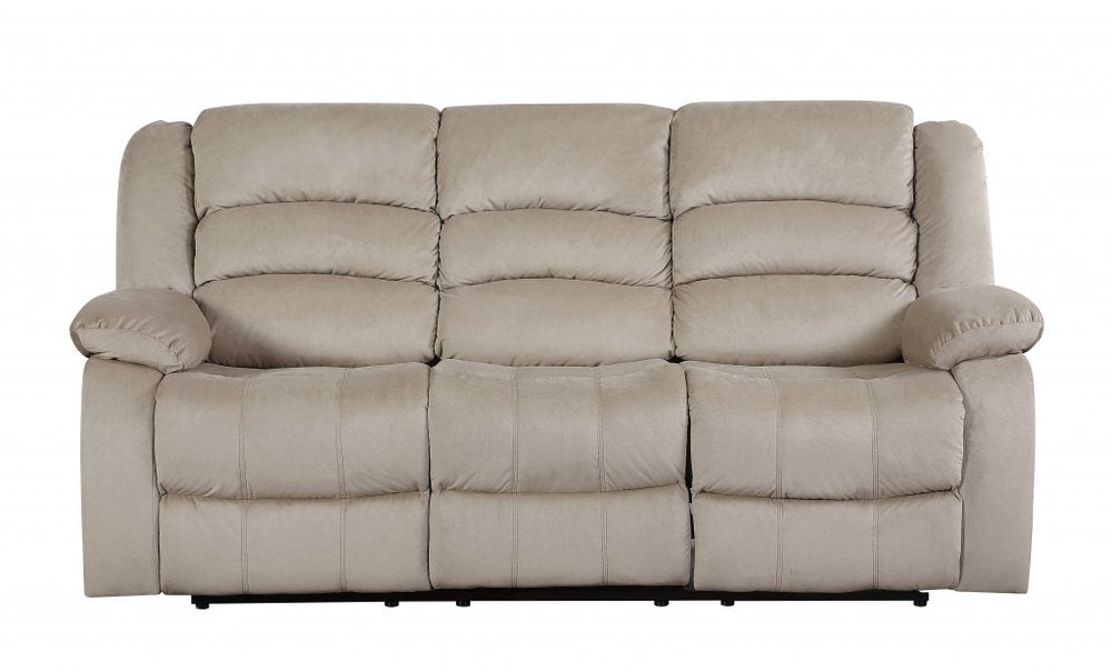 Two Piece Indoor Beige Microsuede Five Person Seating Set - Anthony & Home