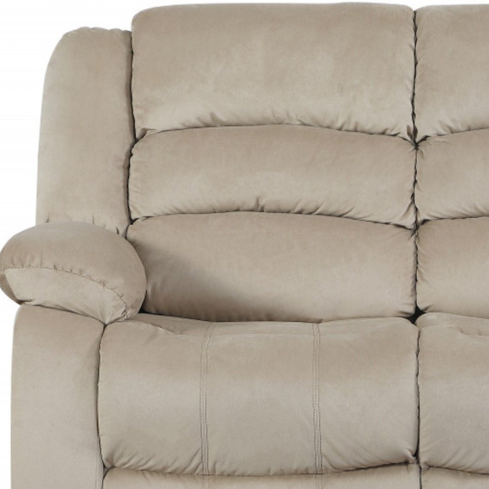 Two Piece Indoor Beige Microsuede Five Person Seating Set - Anthony & Home