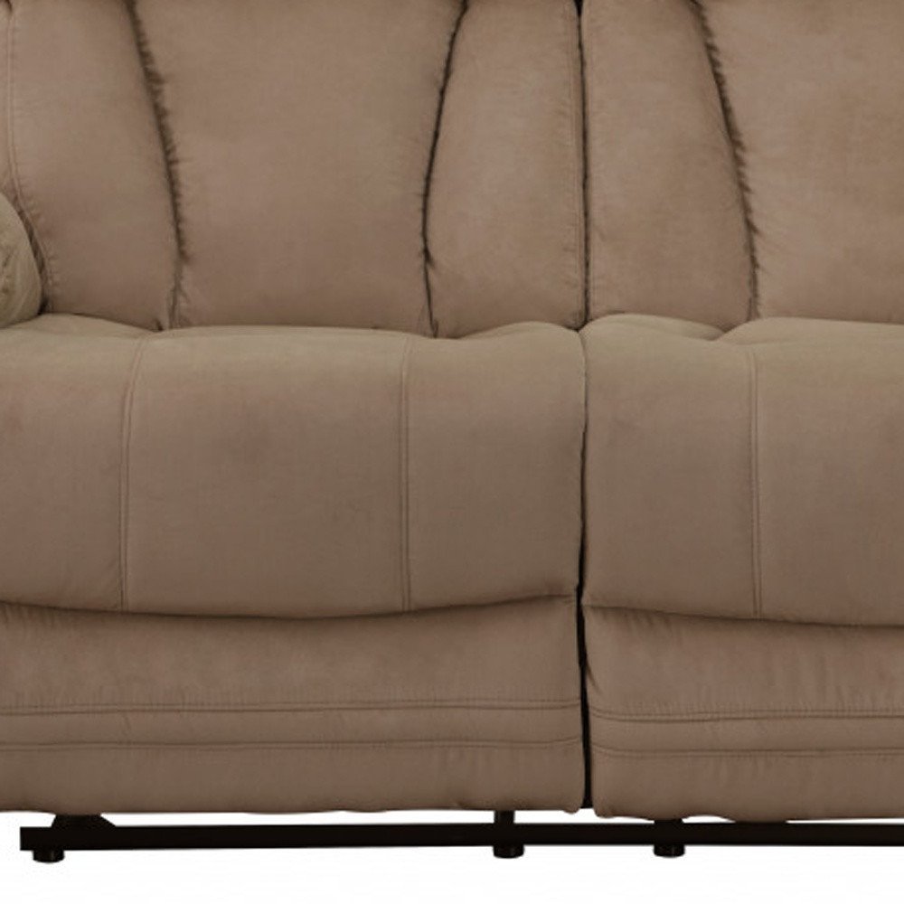 Two Piece Indoor Beige Microsuede Five Person Seating Set - Anthony & Home