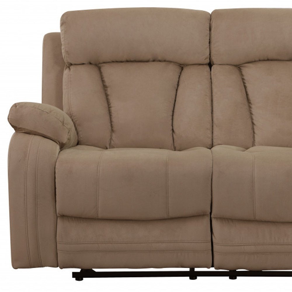 Two Piece Indoor Beige Microsuede Five Person Seating Set - Anthony & Home