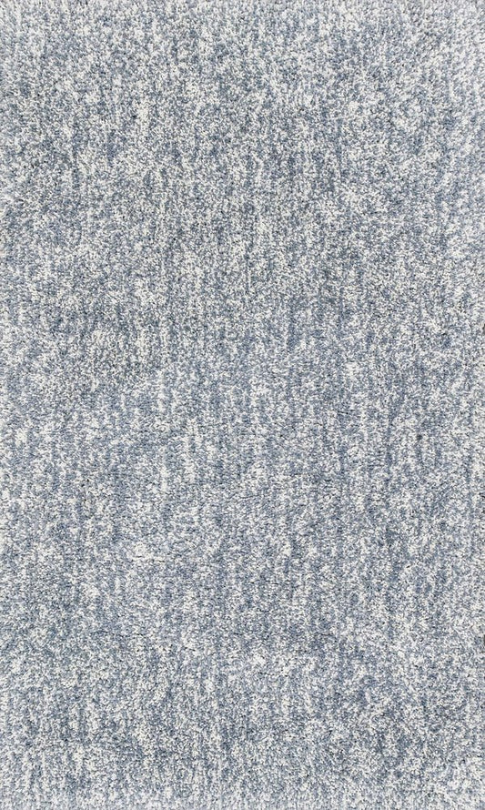 9' X 13' Slate Blue And Ivory Abstract Hand Woven Area Rug