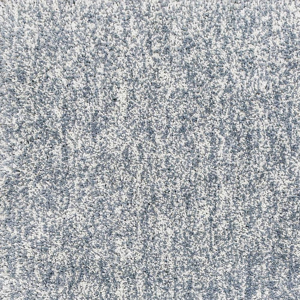 9' X 13' Slate Blue And Ivory Abstract Hand Woven Area Rug