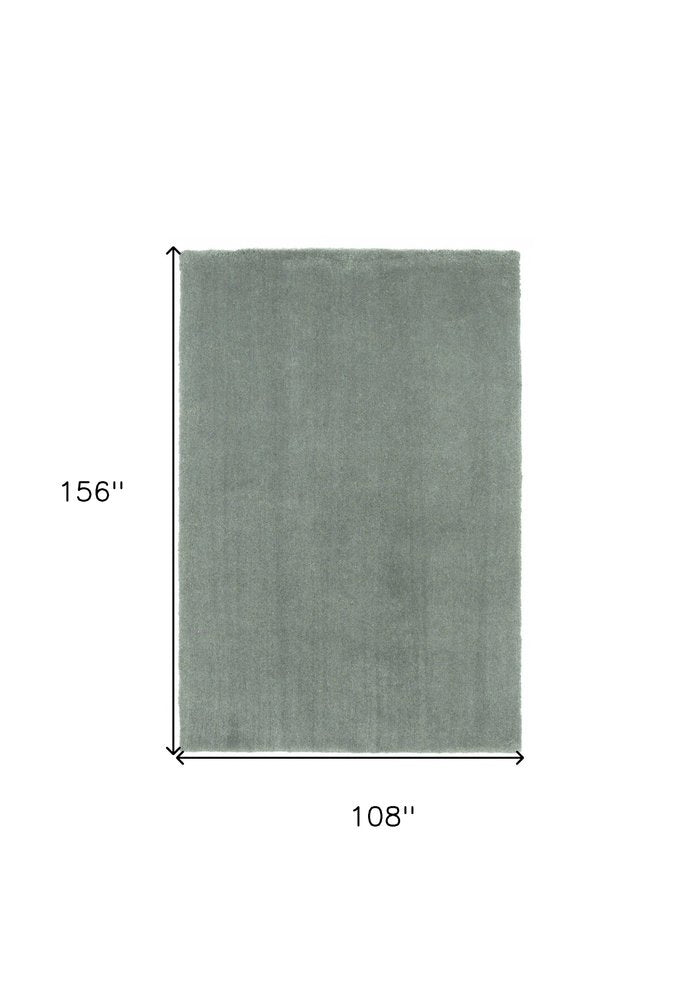 9' X 13' Slate Blue Hand Woven Area Rug