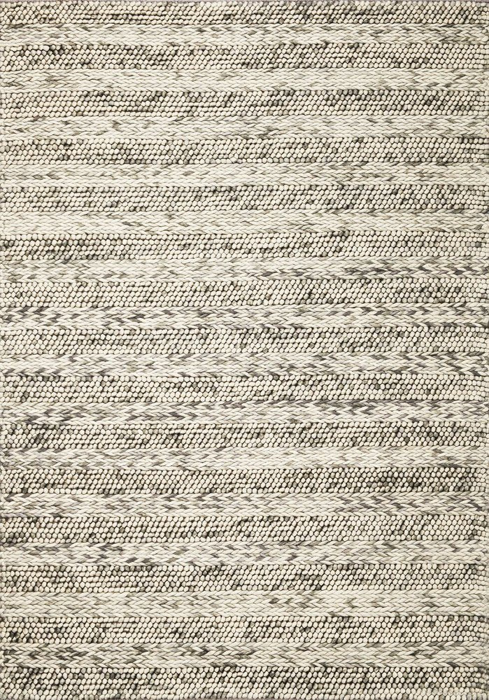 9' X 13' Wool Striped Hand Woven Area Rug