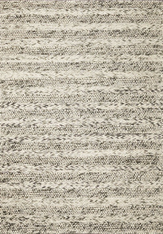 9' X 13' Wool Striped Hand Woven Area Rug